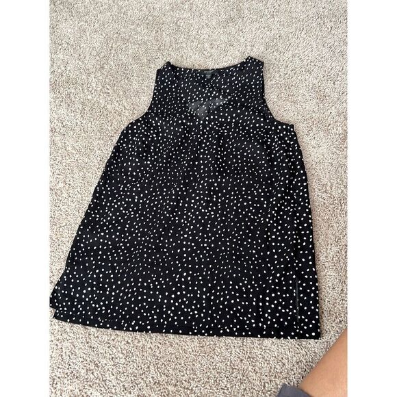 Lord and Taylor Petite polkadot a-line tank top v-neck XS - Picture 1 of 4